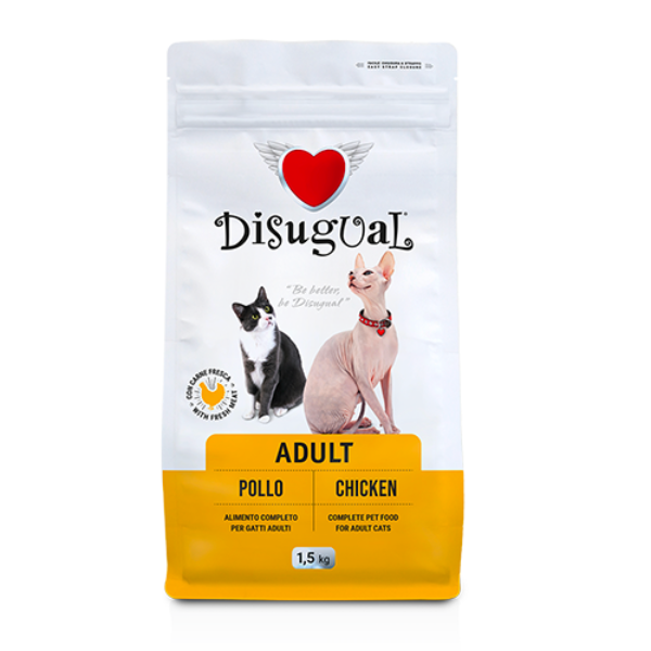 Disugual Cat Adult Pollo - 1,5 Kg - Croccantini per gatti