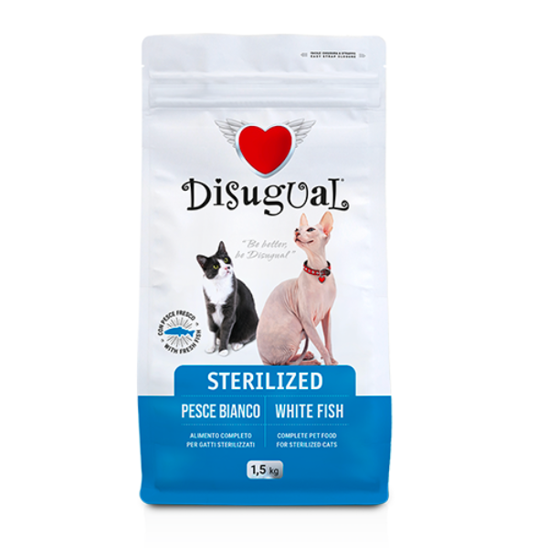 Disugual Cat Sterilised Pesce bianco - 1,5 Kg