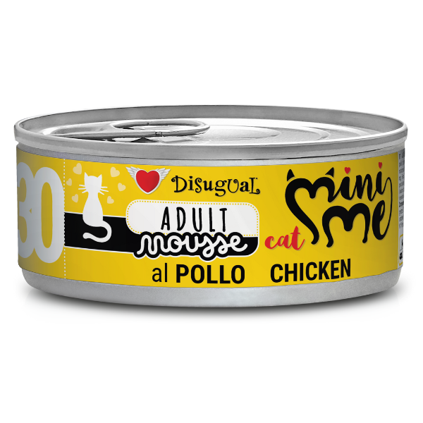 Disugual Mini Me Cat Adult Mousse 85 gr - Pollo - Cibo umido per gatti