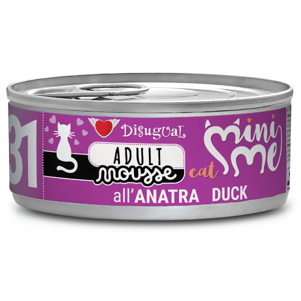 Disugual Mini Me Cat Adult Mousse 85 gr - Anatra - Cibo umido per gatti