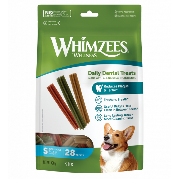 Image of Whimzees Snack dentale Naturale Stix - Small 24+4 pezzi - SPEDIZIONE GRATIS 1° ORDINE + scegli lo sconto BZR5 / BZR20010