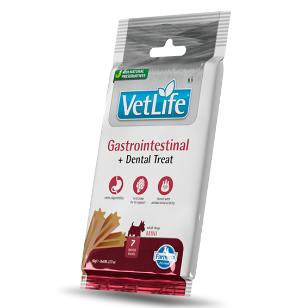 Farmina Vet Life Gastrointestinal snack dentali per cani Adult Mini 60 gr - Origine vegetale