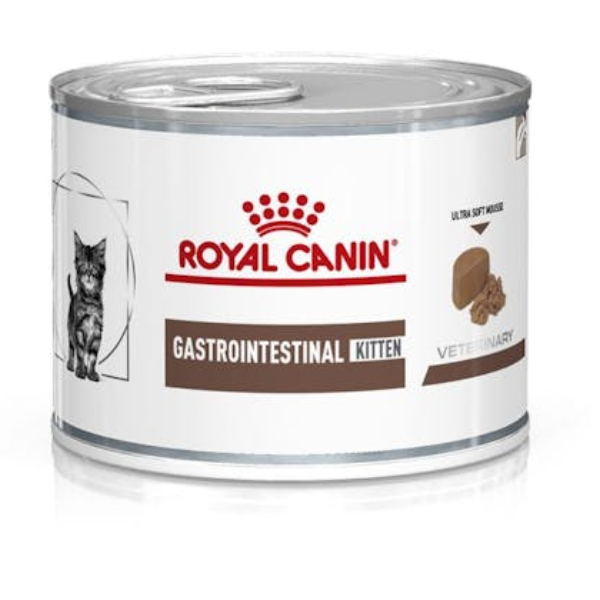 Image of Royal Canin Gastrointestinal Kitten Feline mousse ultra soft - 195 gr - Confezione da 6 pezzi - Dieta Veterinaria per Gatti - SPEDIZIONE GRATIS 1° ORDINE + scegli lo sconto BZR5 / BZR20010