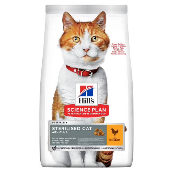 Hill's Science Plan Adult Sterilised Cat Alimento per Gatti al Pollo - 1,5 Kg