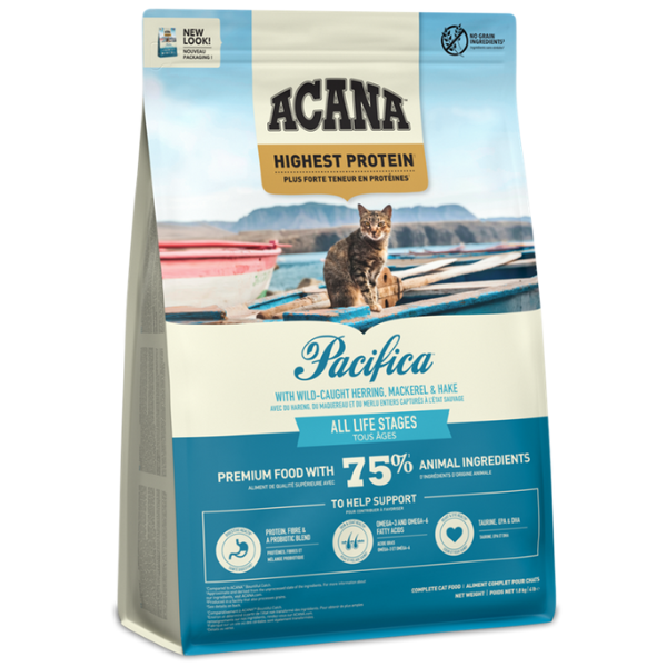 Image of Acana Pacifica Cat - 4,5 kg - Croccantini per gatti - SPEDIZIONE GRATIS 1° ORDINE + scegli lo sconto BZR5 / BZR20010