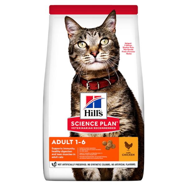 Hill's Science Plan Feline Adult Alimento per gatti con Pollo - 3 Kg - Croccantini per gatti