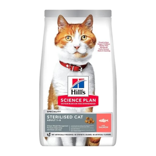 Hill's Science Plan Adult Sterilised Cat Alimento per Gatti con Salmone - 3 Kg