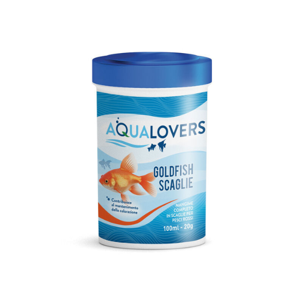 Mangime completo in scaglie per pesci rossi Aqualovers - 20 gr