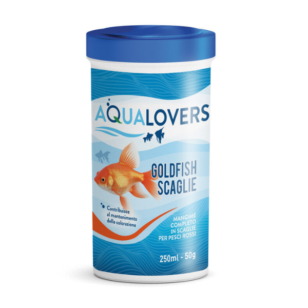 Mangime completo in scaglie per pesci rossi Aqualovers - 50 gr