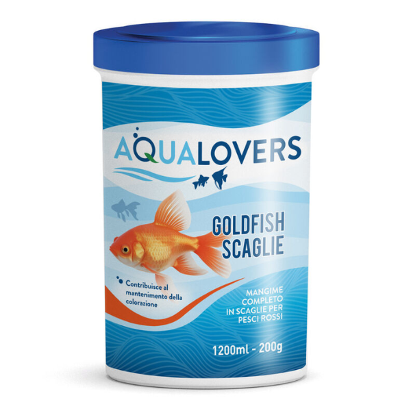 Mangime completo in scaglie per pesci rossi Aqualovers - 200 gr