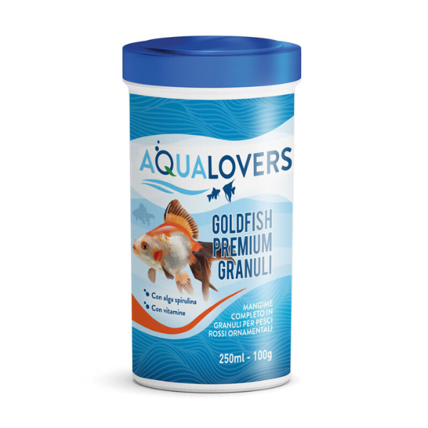 Mangime completo in granuli per pesci rossi ornamentali GoldFish premium Aqualovers - 100 gr