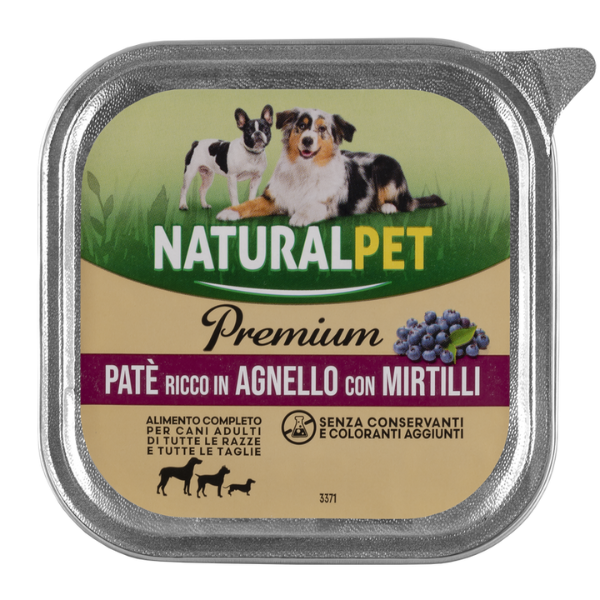 Image of NaturalPet Premium Dog Adult All Breeds Patè 150 gr - Agnello e mirtilli - SPEDIZIONE GRATIS 1° ORDINE + scegli lo sconto BZR5 / BZR20010