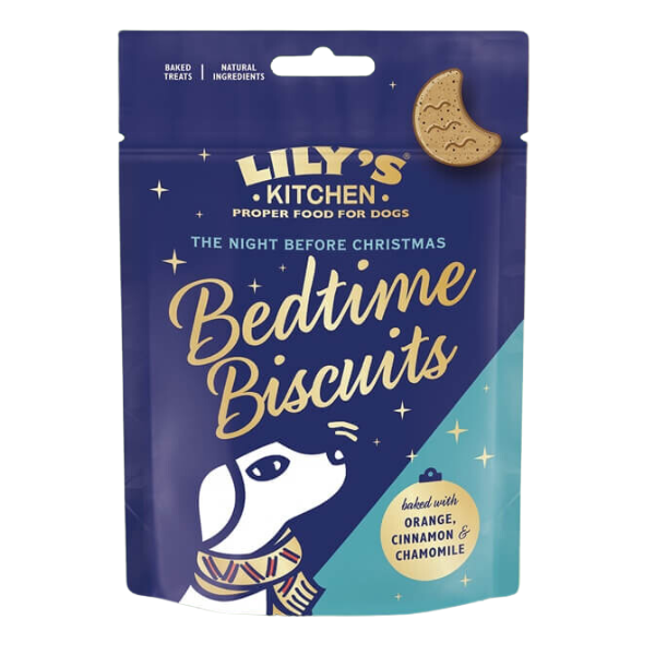 Lily's Kitchen Dog Biscotti Bio di Natale 80 gr - Buona notte: arancia, cannella e camomilla