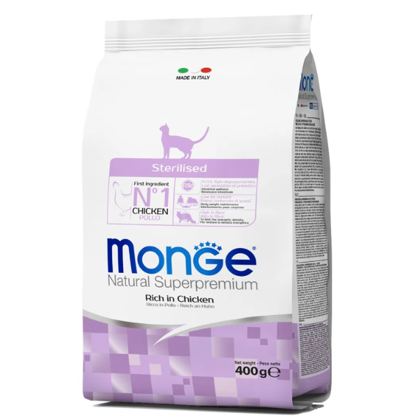 Image of Monge Natural Superpremium Sterilised Ricco di Pollo - 400gr - Croccantini per gatti - SPEDIZIONE GRATIS 1° ORDINE + scegli lo sconto BZR5 / BZR20010