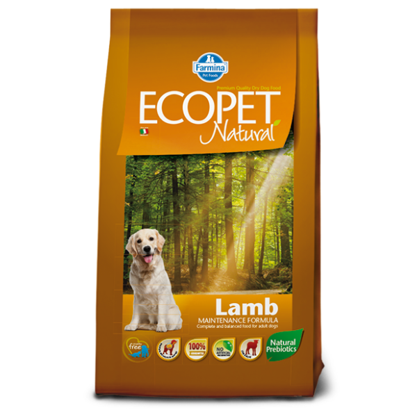 Ecopet Natural Adult Medium Dog Agnello - 12 kg