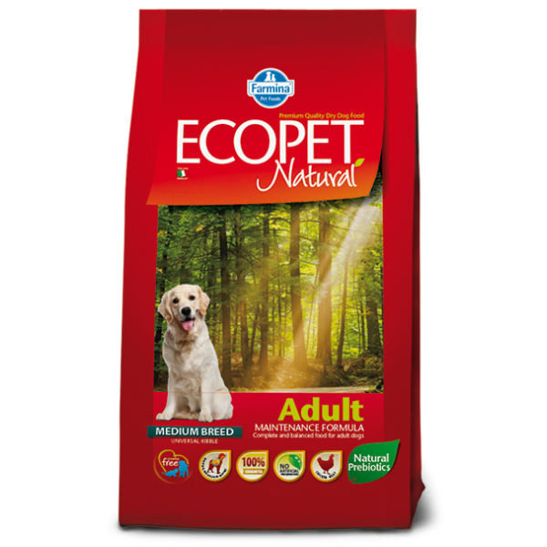 Image of Ecopet Natural Adult Medium - 12 kg - Croccantini per cani - SPEDIZIONE GRATIS 1° ORDINE + scegli lo sconto BZR5 / BZR20010