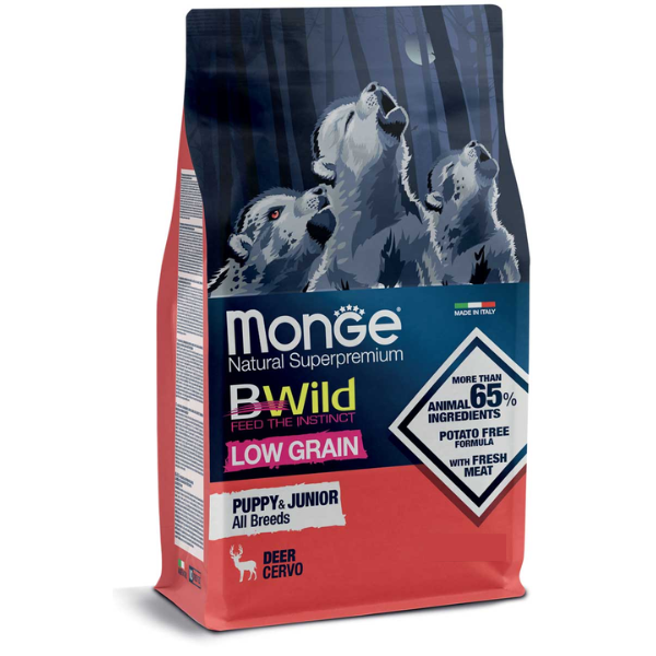 Monge BWild Dog Puppy Low Grain Cervo - 12 Kg