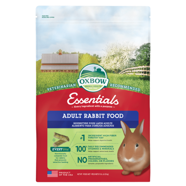 Image of Oxbow Essential Adult Rabbit Food - 4,54 kg - Mangime per conigli - SPEDIZIONE GRATIS 1° ORDINE + scegli lo sconto BZR5 / BZR20010