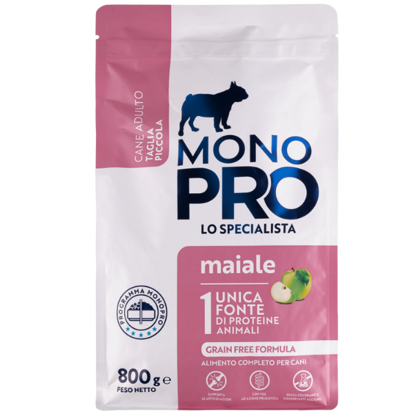 Image of Monopro lo specialista Adult Mini Grain Free Maiale - Maiale da 800 gr - SPEDIZIONE GRATIS 1° ORDINE + scegli lo sconto BZR5 / BZR20010