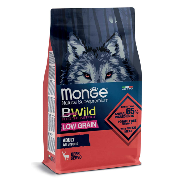 Monge BWild Dog Adult Low Grain Cervo - 12 Kg