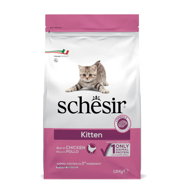 Schesir Cat Dry Kitten - 1,5 kg - Cibo monoproteico gatto - SPEDIZIONE GRATIS 1° ORDINE + scegli lo sconto BZR5 / BZR20