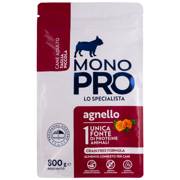 Monopro lo specialista Adult Mini Grain Free Agnello - 800 gr