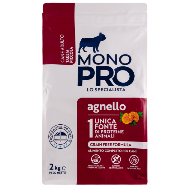 Monopro lo specialista Adult Mini Grain Free Agnello - 2 Kg