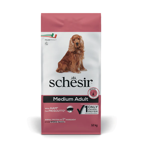 Schesir Dog Adult Medium Maintenance Prosciutto - 12 kg