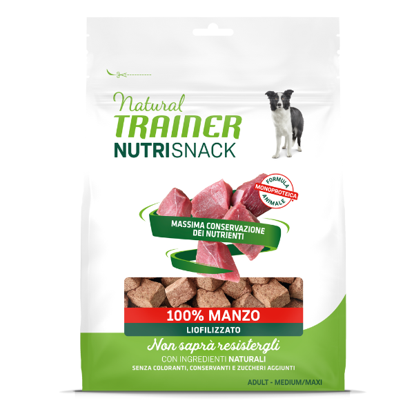 Natural Trainer Freeze Dried Nutrisnack Medium/Maxi - Manzo - 50 gr