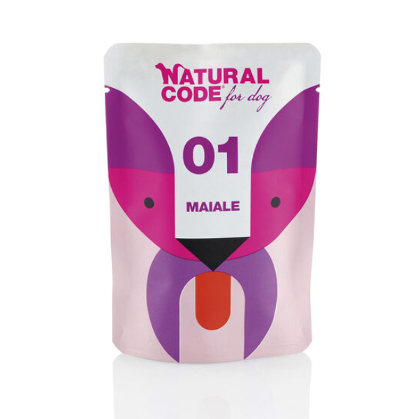 Natural Code For Dog Adult 100 gr - Maiale - Cibo Umido per Cani