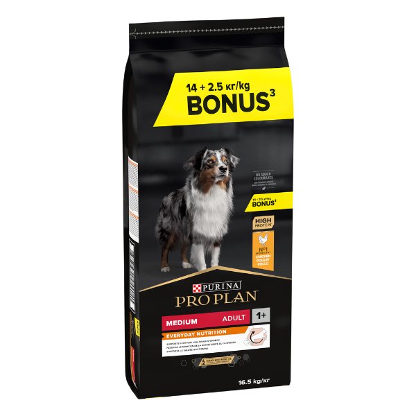 Image of Purina Pro Plan Everyday Nutrition Medium Adult Crocchette Cane Pollo - 16,5 Kg (14 + 2,5 gratis) - Croccantini per cani - SPEDIZIONE GRATIS 1° ORDINE + scegli lo sconto BZR5 / BZR20010