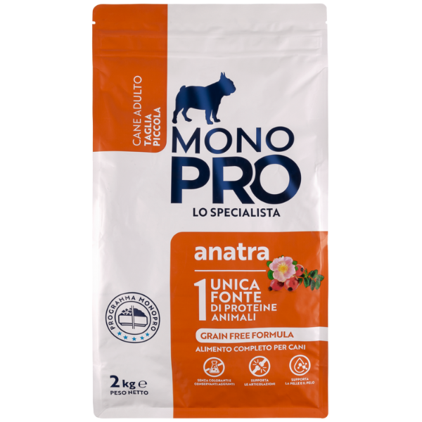 Monopro lo specialista Adult Mini Grain Free Anatra - 2 Kg