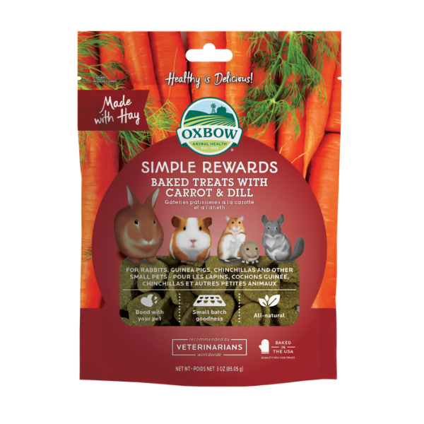 Oxbow Simple Rewards Baked Treats 60 gr - Carrot & Dill