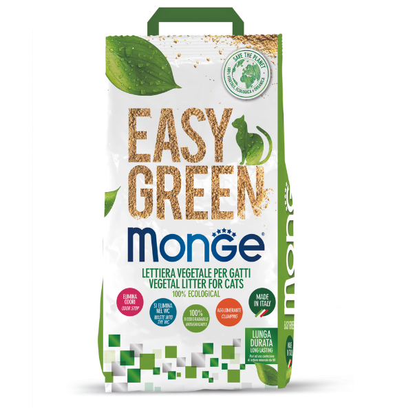 Image of Lettiera vegetale ecologica Monge Easy Verde - 3,5 Kg - Lettiera vegetale - SPEDIZIONE GRATIS 1° ORDINE + scegli lo sconto BZR5 / BZR20010