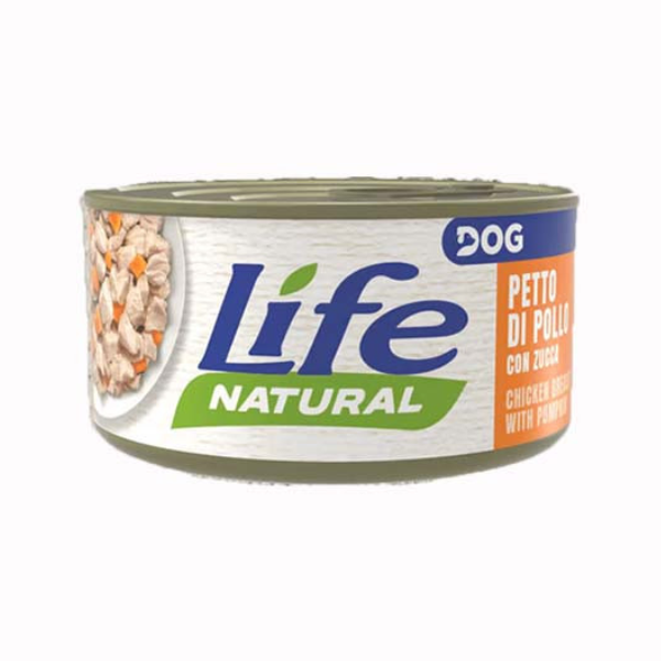 Life Dog Naturale 90 gr - Filetti di Pollo con Zucca Confezione da 6 pezzi