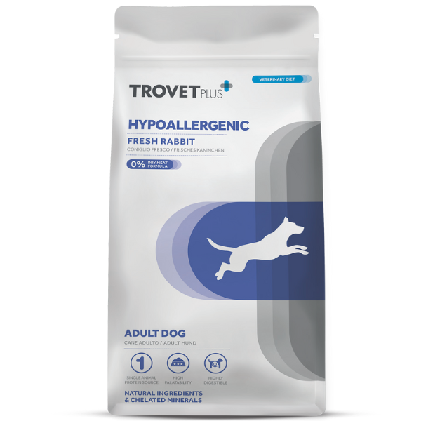 Trovet Plus+ All Breeds Dog Vet Diets Hypoallergenic Coniglio fresco - 10 Kg