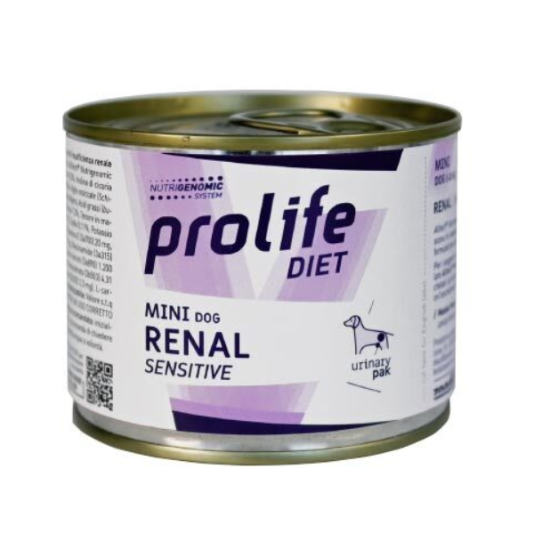 Prolife Veterinary Diet Renal Dog Mini 200 gr - Maiale Confezione da 6 pezzi