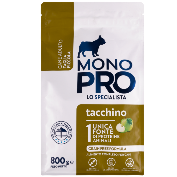 Monopro lo specialista Adult Mini Grain Free Tacchino - 800 gr