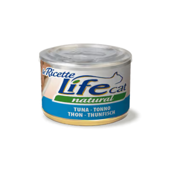 Image of Life Cat Natural Le Ricette 150 gr - Tonno - Confezione da 6 pezzi - Cibo umido per gatti - SPEDIZIONE GRATIS 1° ORDINE + scegli lo sconto BZR5 / BZR20010