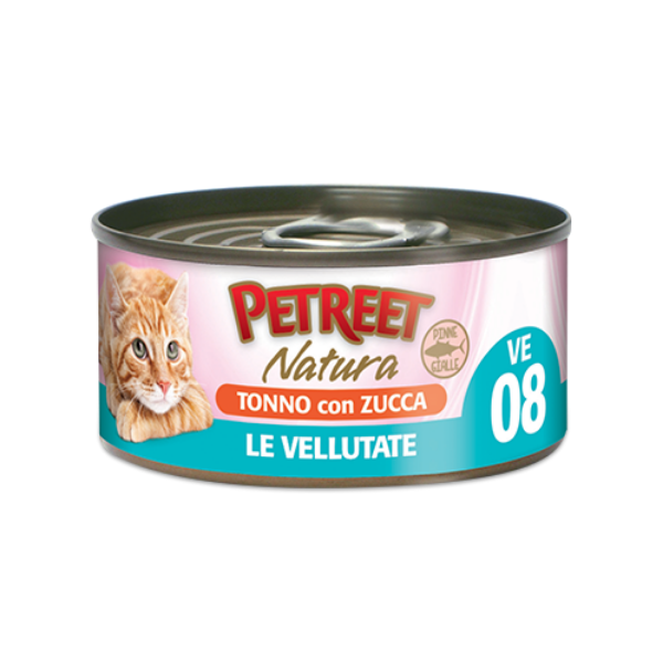 Petreet Vellutate Cat 70 gr - Tonno e zucca Confezione da 24 pezzi