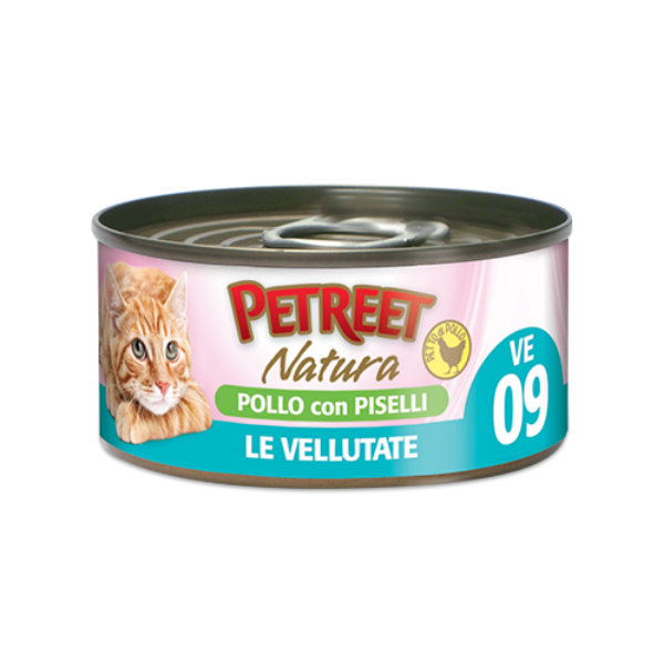 Petreet Vellutate Cat 70 gr - Pollo e piselli Confezione da 24 pezzi