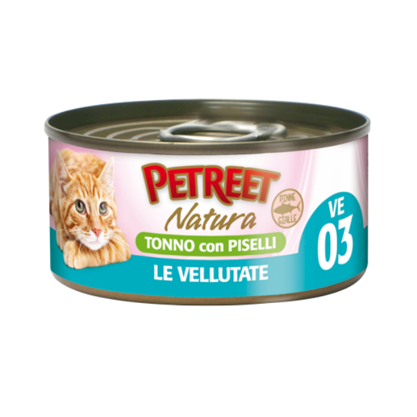 Petreet Vellutate Cat 70 gr - Tonno e piselli Confezione da 24 pezzi