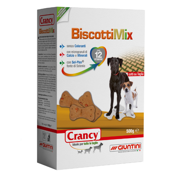 Snack Biscotti Cane Crancy Giuntini - 500 gr - SPEDIZIONE GRATIS 1° ORDINE + scegli lo sconto BZR5 / BZR20