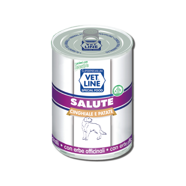 Vet line Umido Cane Salute 405 gr - Cinghiale con patate