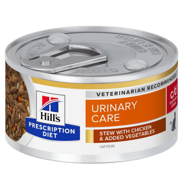 Hill's Prescription Diet Feline c/d Urinary Stress 82 gr - Spezzatino Pollo e Verdure Confezione da 6 pezzi