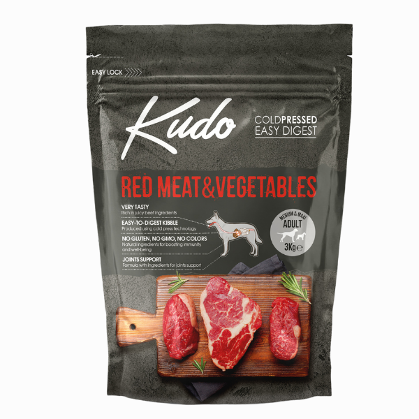 Kudo Low Grain Adult Medium/Maxi Carni Rosse - 3 Kg