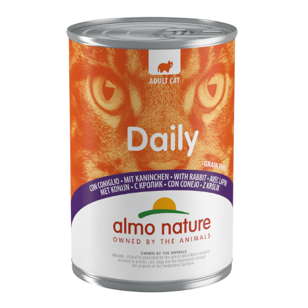 Almo Nature Cat Daily 400 gr - Coniglio Confezione da 6 pezzi