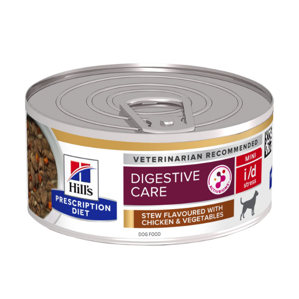 Hill's Prescription Diet i/d Stress Mini Canine 156 gr - Spezzatino Pollo e Verdure Confezione da 6 pezzi