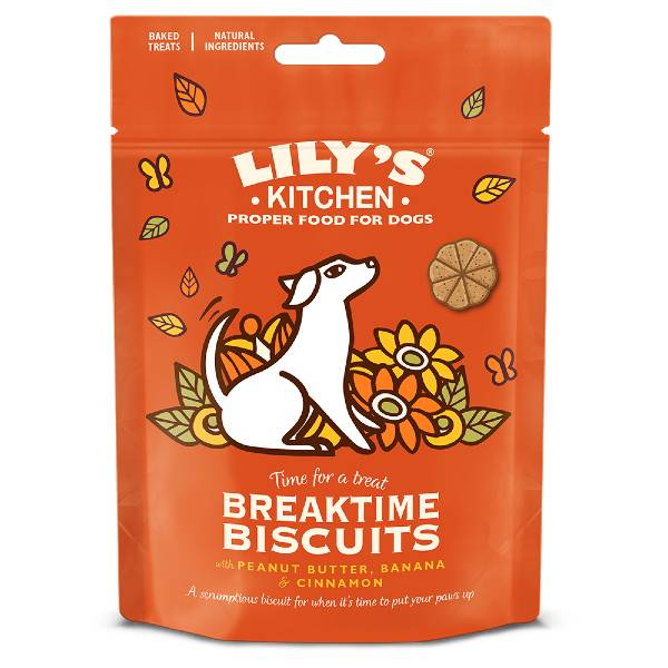 Lily's Kitchen Dog Biscotti Bio - Merenda: burro d'arachidi, banana e cannella