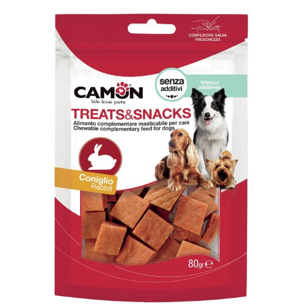 Camon Treats e Snacks per cani - Dadini di coniglio - 80 gr